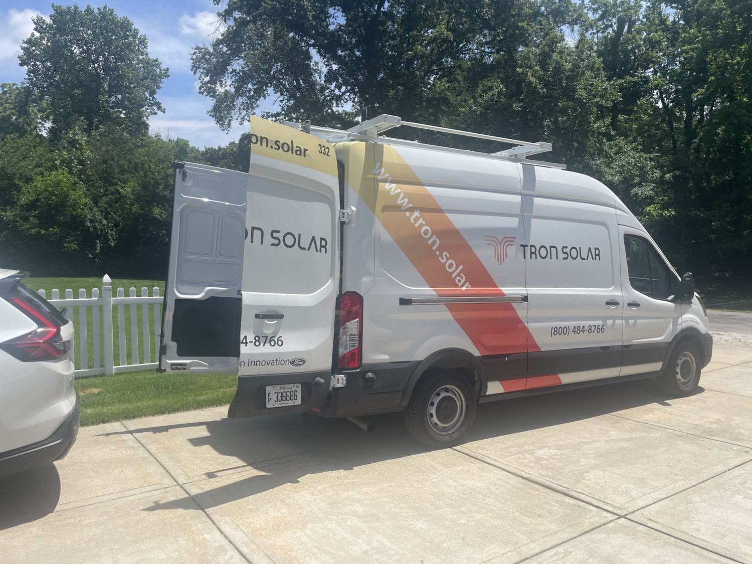 Local Illinois solar crew vehicle