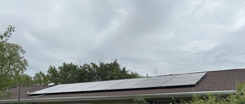 Solar panels on an Illinois home roof