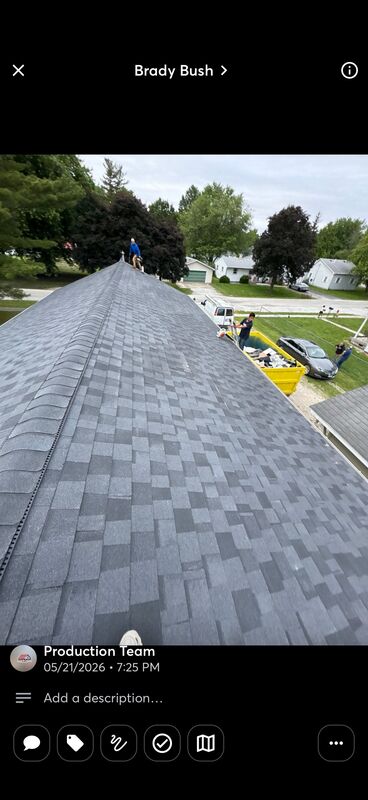 Reroof job Illinois home